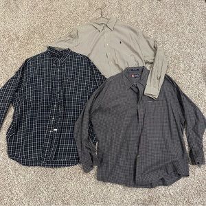 RALPH LAUREN Men’s Dress Shirts Size XXL Set of 3